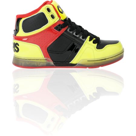 Osiris Kids NYC 83 Yellow, Black & Red Skate Shoe