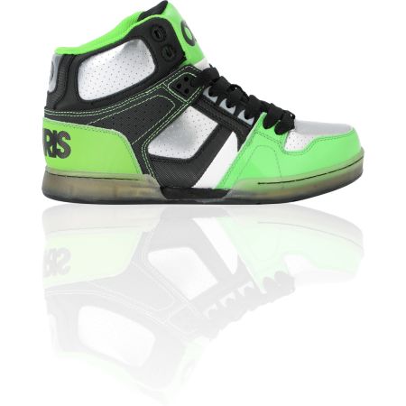 Osiris Kids NYC 83 Black, Gunmetal & Neon Lime Skate Shoe