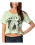 Glamour Kills Camp Supply Girls Lime Green Slouchy Tee Shirt