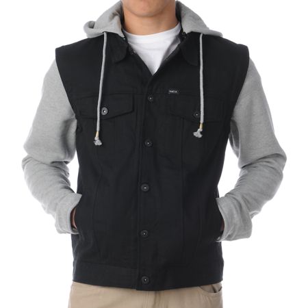 Matix Torent Black & Grey Vest Hoodie