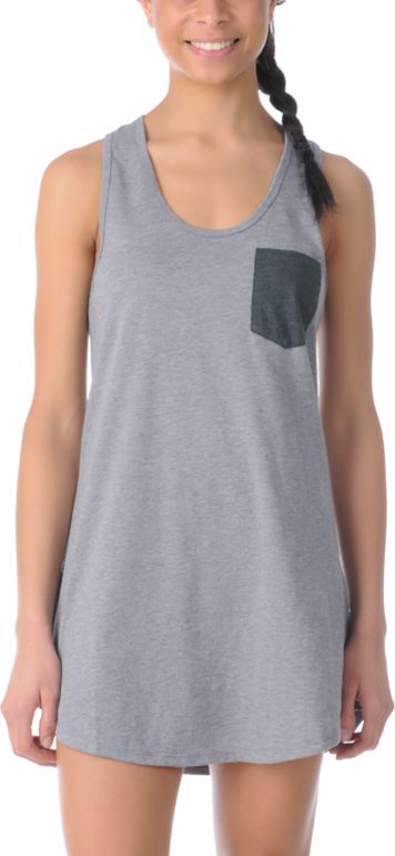 Glamour Kills Deathstar Grey Racerback Tank Dress
