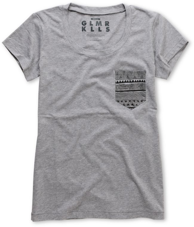 Glamour Kills Native Pocket Slouchy Heather Grey Tee Shirt