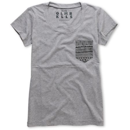 Glamour Kills Native Pocket Slouchy Heather Grey Tee Shirt