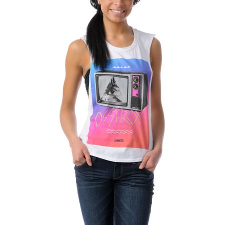 Glamour Kills Destroy Your TV Cut Off Tank Top 