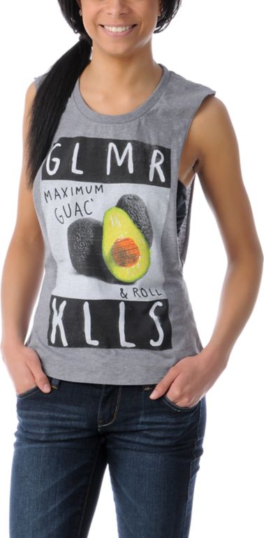 Glamour Kills Max Guac & Roll Cut Off Tank Top
