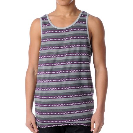 Empyre Isle Grey Striped Tank Top 