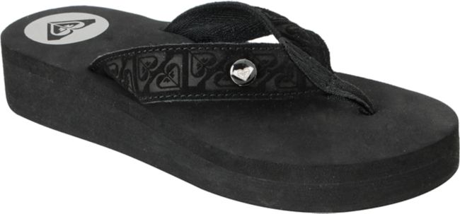 Roxy Hula Black Suede Flip Flop Sandals