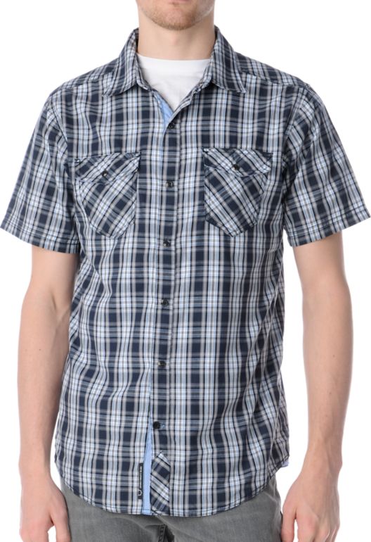 Empyre Wind Cave Navy Blue Button Up Shirt