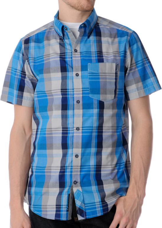 Empyre Wallace Blue Plaid Button Up Shirt