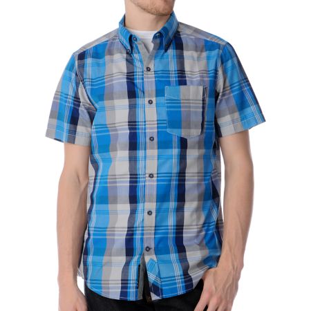 Empyre Wallace Blue Plaid Button Up Shirt