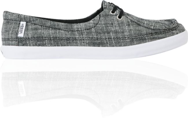 Vans Girls Rata Lo Black Linen Shoes
