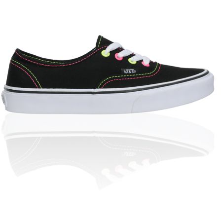 Vans Girls Era Neon Black, Pink & Yellow Canvas Skate Shoe