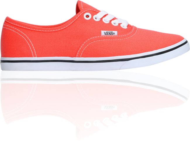 Vans Girls Authentic Lo Pro Hot Coral & True White Shoe