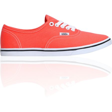 Vans Girls Authentic Lo Pro Hot Coral & True White Shoe