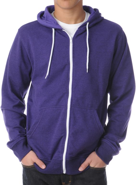 Zine Template Purple Speckle Zip Up Hoodie