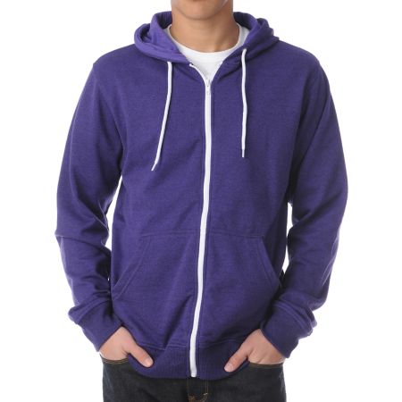 Zine Template Purple Speckle Zip Up Hoodie