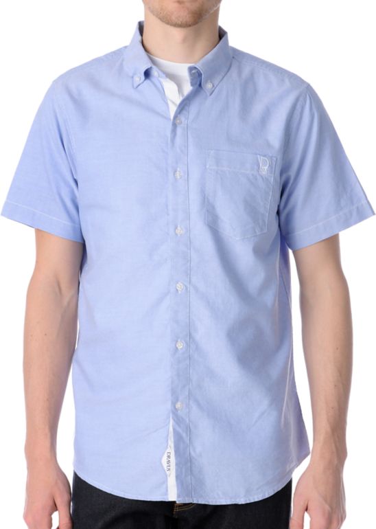 Dravus Stumble Inn Light Blue Short Sleeve Woven Shirt