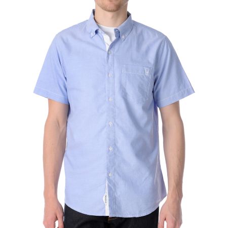 Dravus Stumble Inn Light Blue Short Sleeve Woven Shirt