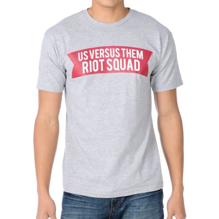 Us Vs Them Article Of Resistance Grey Tee Shirt
