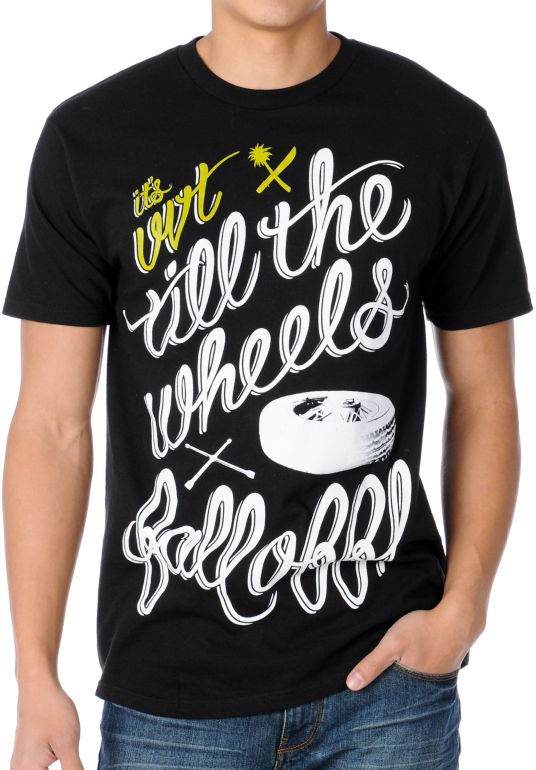 Us Vs Them Wheels Black Tee Shirt
