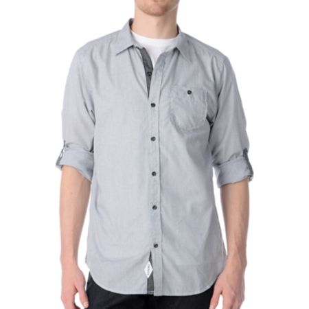 Dravus Earls Black & White Long Sleeve Woven Shirt