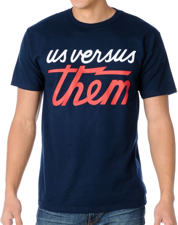 Us Vs Them Magnum Blue Tee Shirt