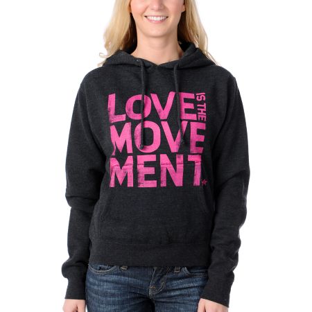 TWLOHA Love Is The Movement Grey Pullover Hoodie 