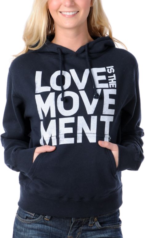 TWLOHA Love Is The Movement Navy Pullover Hoodie