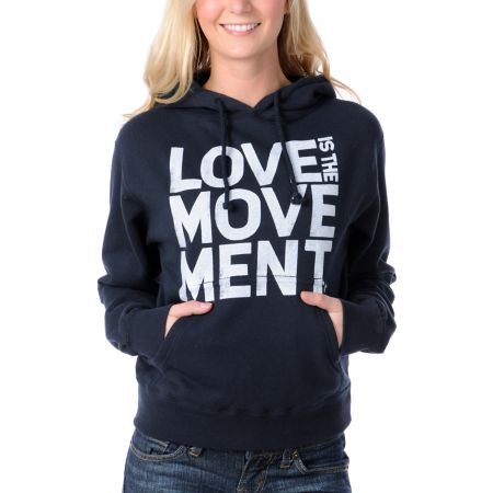 TWLOHA Love Is The Movement Navy Pullover Hoodie 