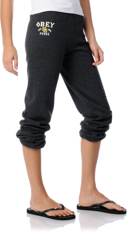 Obey Girls Sandlot Grey Sweatpants
