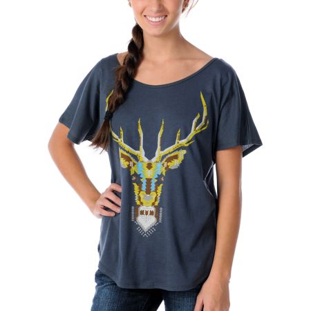 Crafty Girls Deer Head Short Sleeve Top