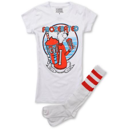ICEE Frozenated Graphic Tee & Tube Socks
