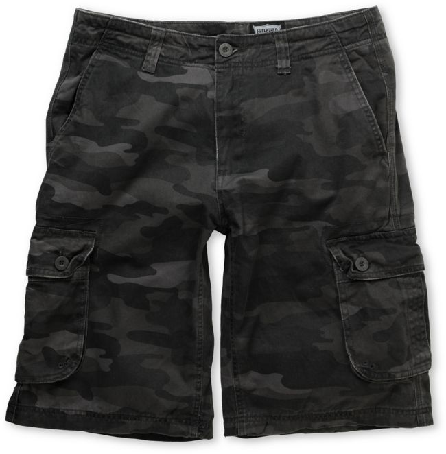 Free World Enforce Black Camo Cargo Shorts