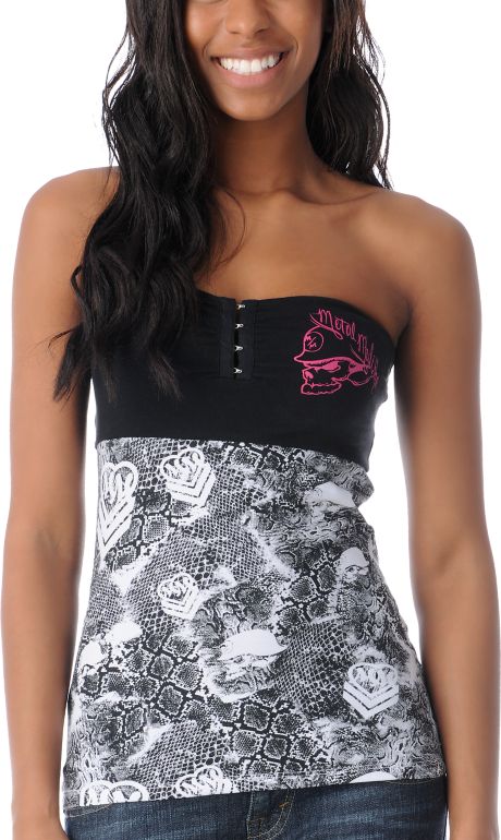 Metal Mulisha Mia Snakeskin Graphic Tube Top