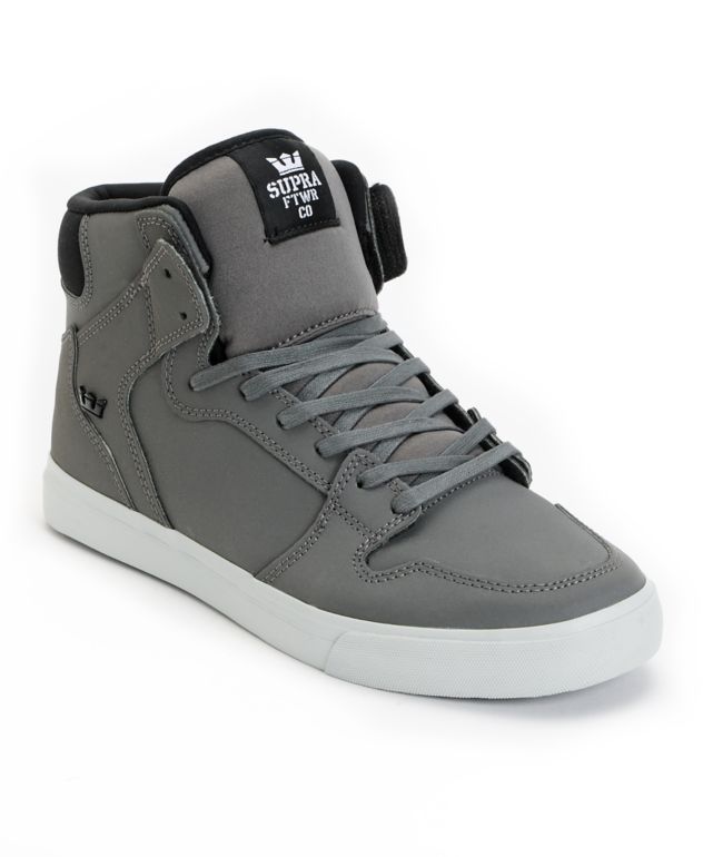 Supra Vaider Grey Satin & Neoprene TUF Shoe