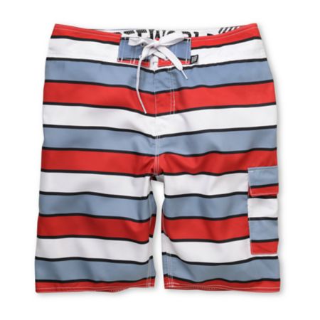Free World Eventide Red & Grey 21.25" Board Shorts
