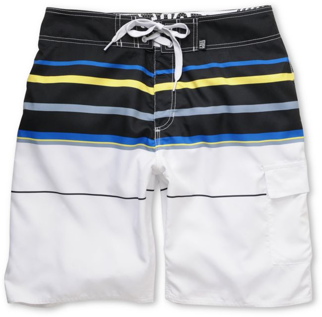 Free World Stinger Black & Yellow 21.25 Board Shorts