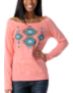 Empyre Girls Urbana Coral Native Pullover Crew Neck Sweatshirt