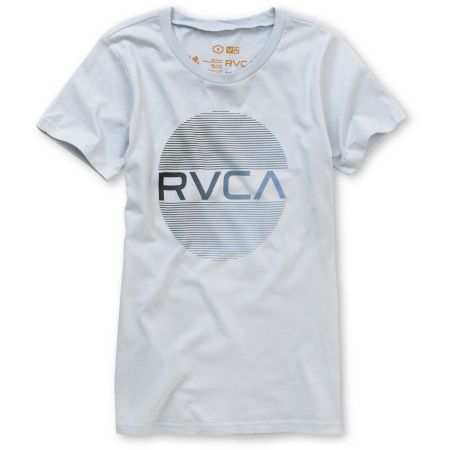 RVCA Girls Hits Silver Crew Neck Tee Shirt