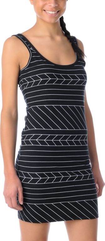 Volcom Girls Turner Body Con Black Dress
