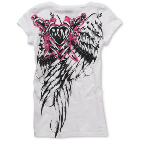 Metal Mulisha Crossroads Girls White Tee Shirt