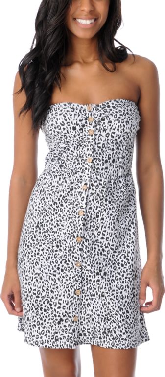 Volcom Farmers Daughter Cheetah Print Dress