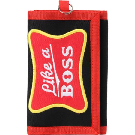 A-Lab Human Resources Red & Black Tri Fold Wallet