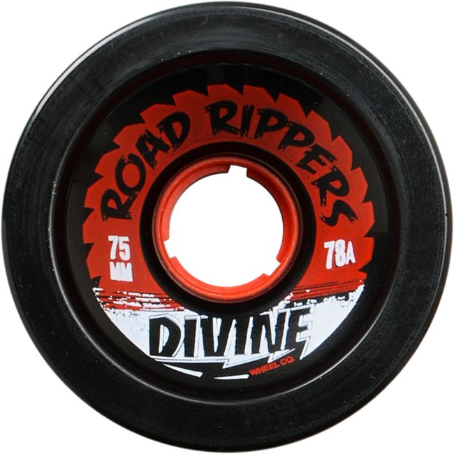 Divine Road Rippers 75mm Black 78a Skateboard Wheels