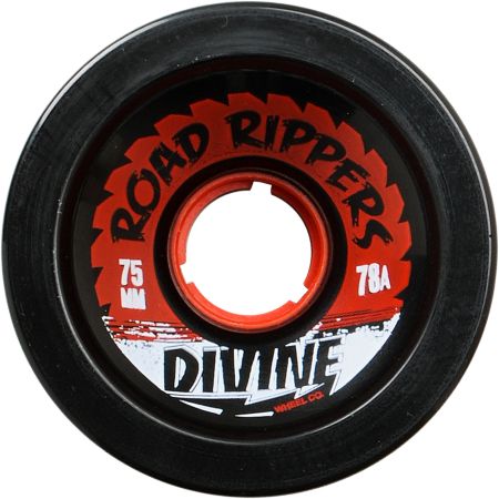 Divine Road Rippers 75mm Black 78a Skateboard Wheels