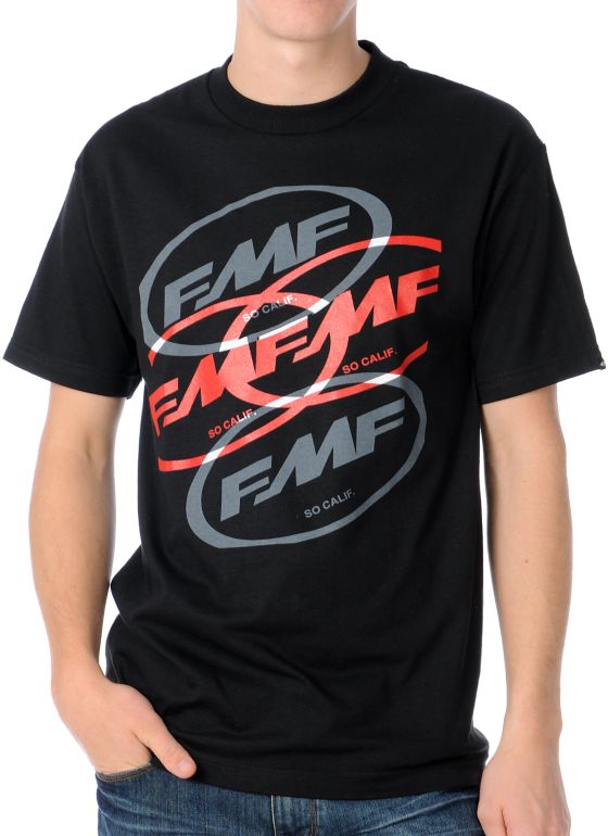 FMF Stacked Up Black Tee Shirt