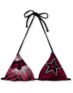 Rockstar x Fox Spike Vortex Black & Pink Triangle Bikini Top