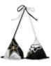 Rockstar x Fox Goldie Black & White Triangle Bikini Top