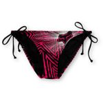 Rockstar x Fox Spike Vortex Black & Pink Tie Side Bikini Bottom