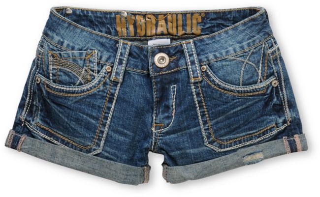 Hydraulic Jeans Laurie Cuffed Denim Shorts